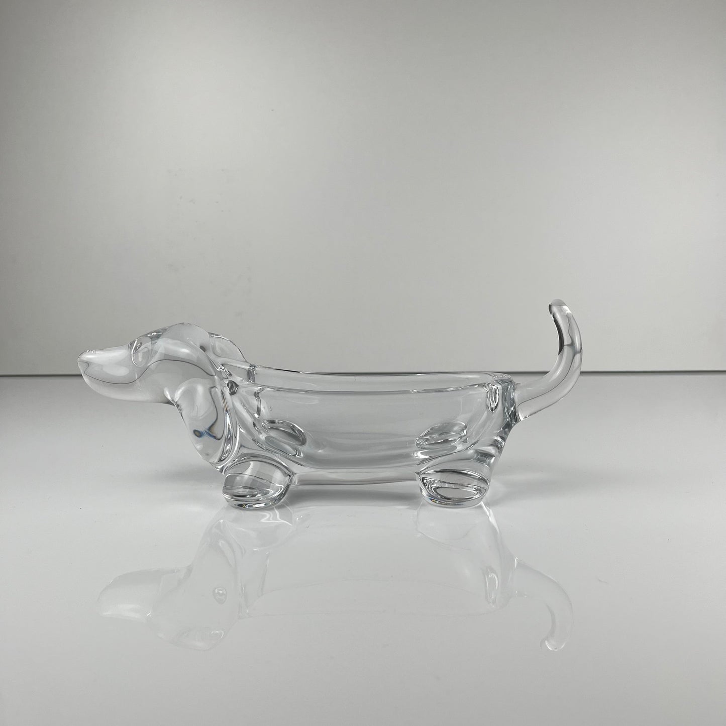 Vide poche Teckel en cristal, 1960
