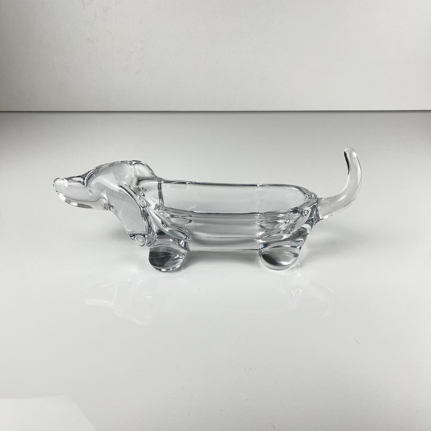Vide poche Teckel en cristal, 1960