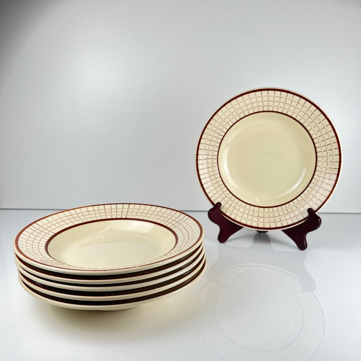 Set de 6 assiettes creuses Longchamp modèle "Colmar"