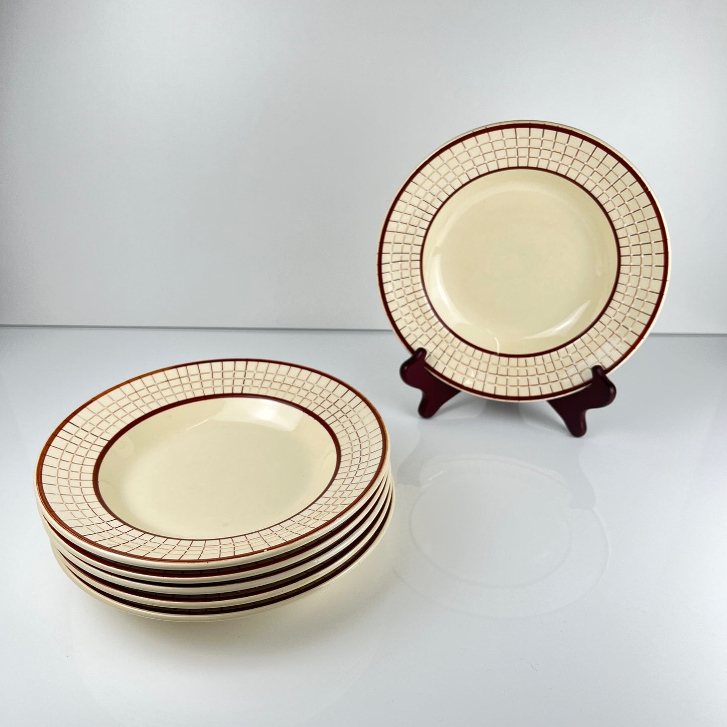 Set de 6 assiettes creuses Longchamp modèle "Colmar"