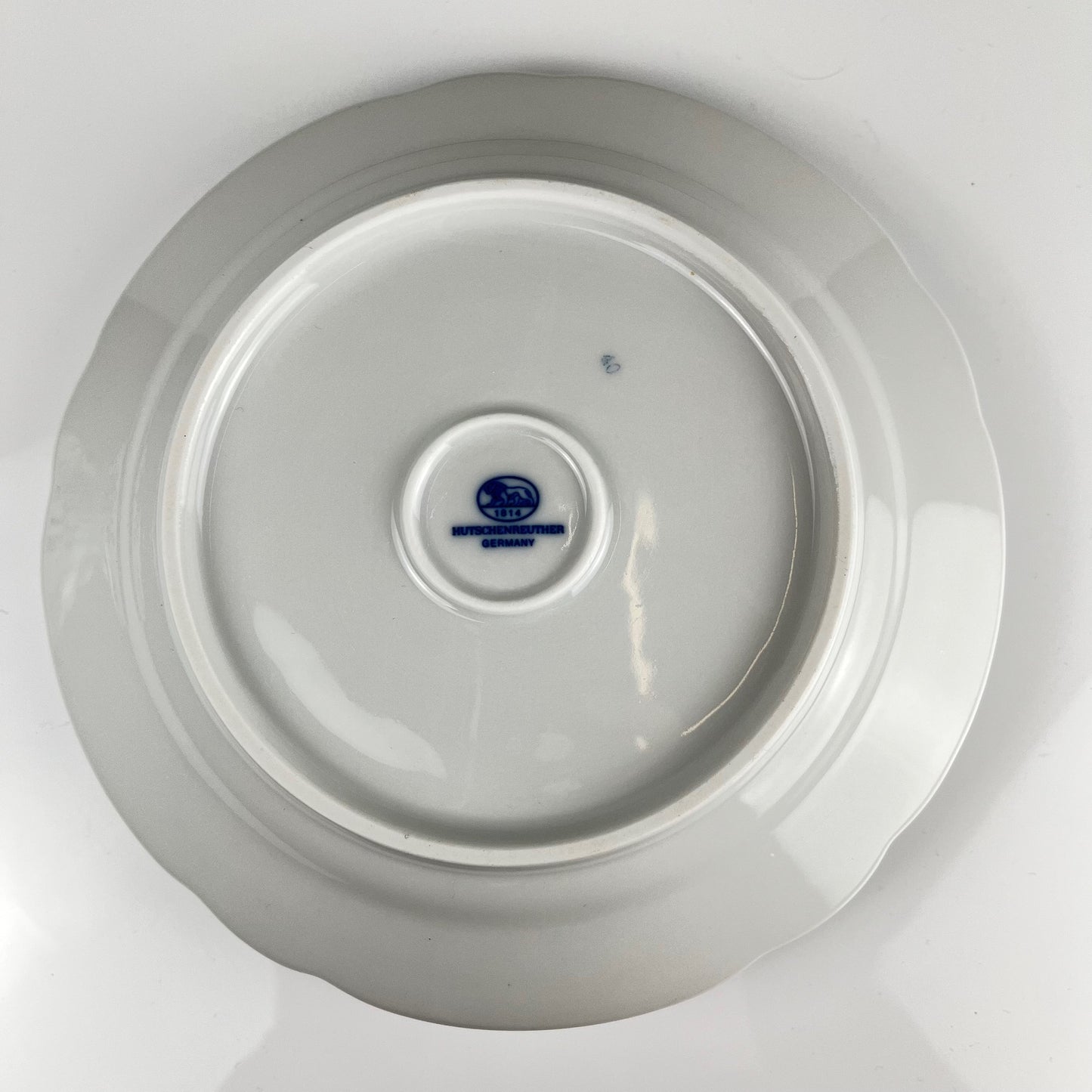 Grand Beurrier rond Hutschenreuther oignon bleu porcelaine Allemagne vintage rare