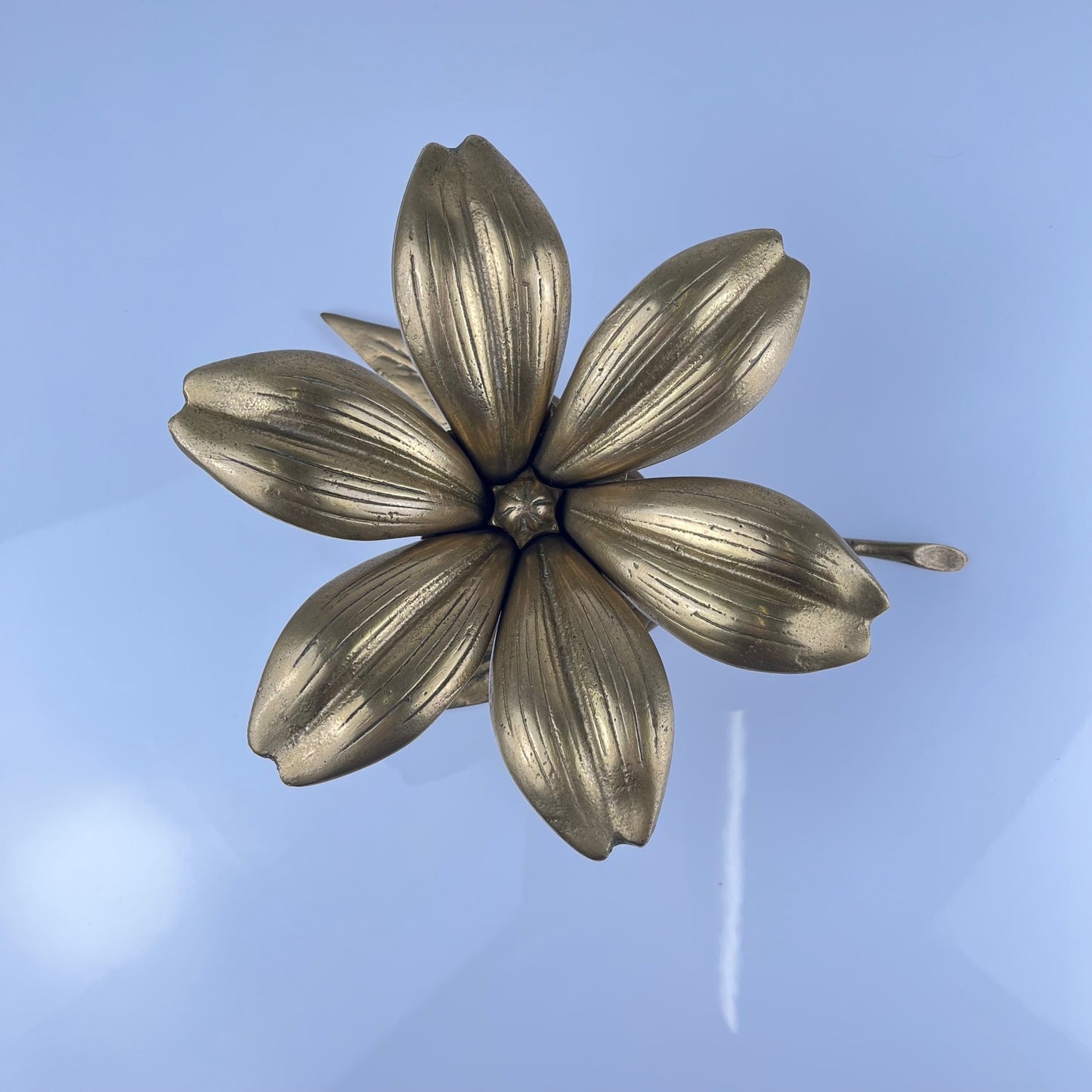 Grand Cendrier Fleur en Laiton, 1970