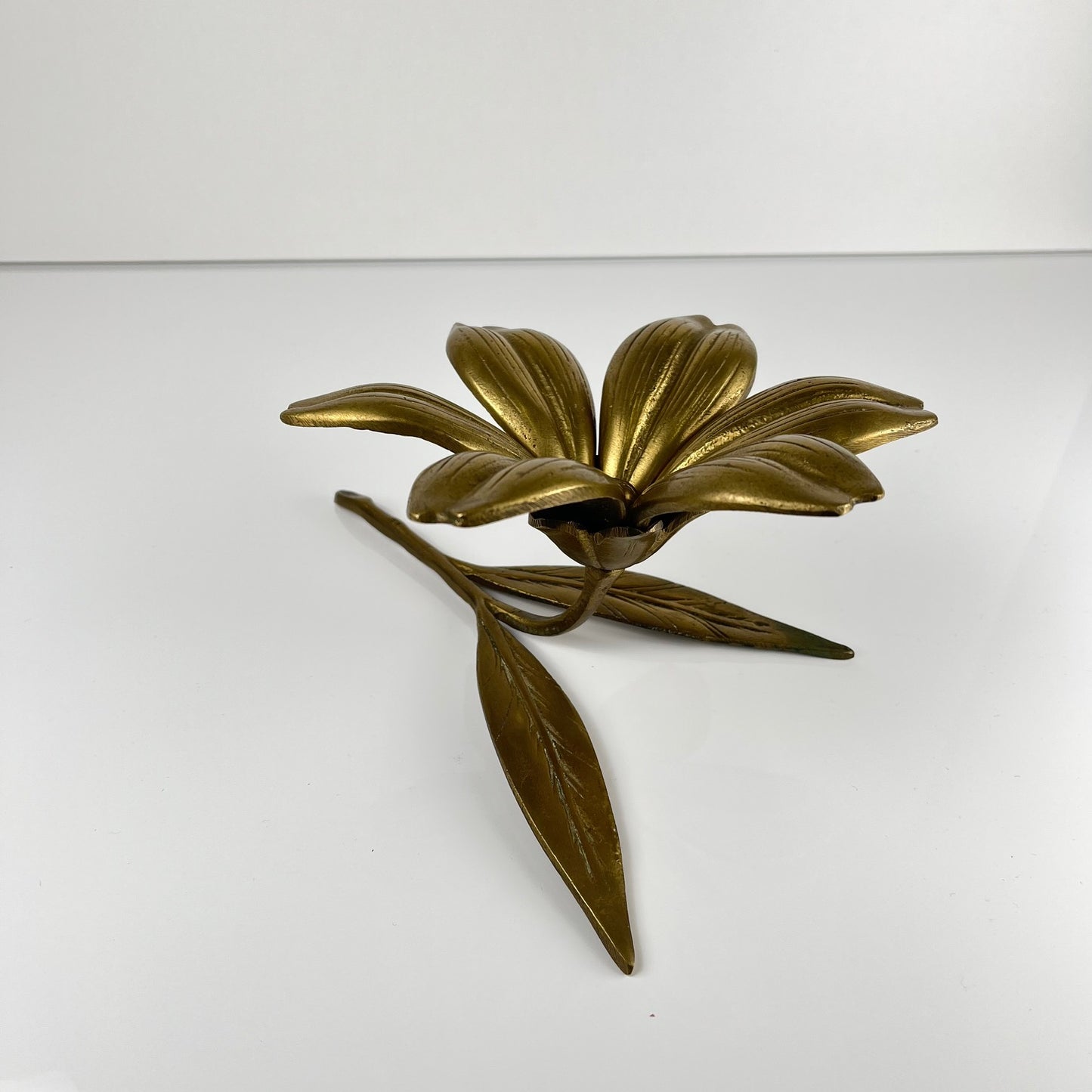 Grand Cendrier Fleur en Laiton, 1970