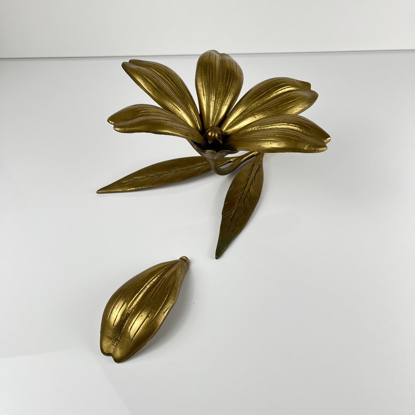 Grand Cendrier Fleur en Laiton, 1970