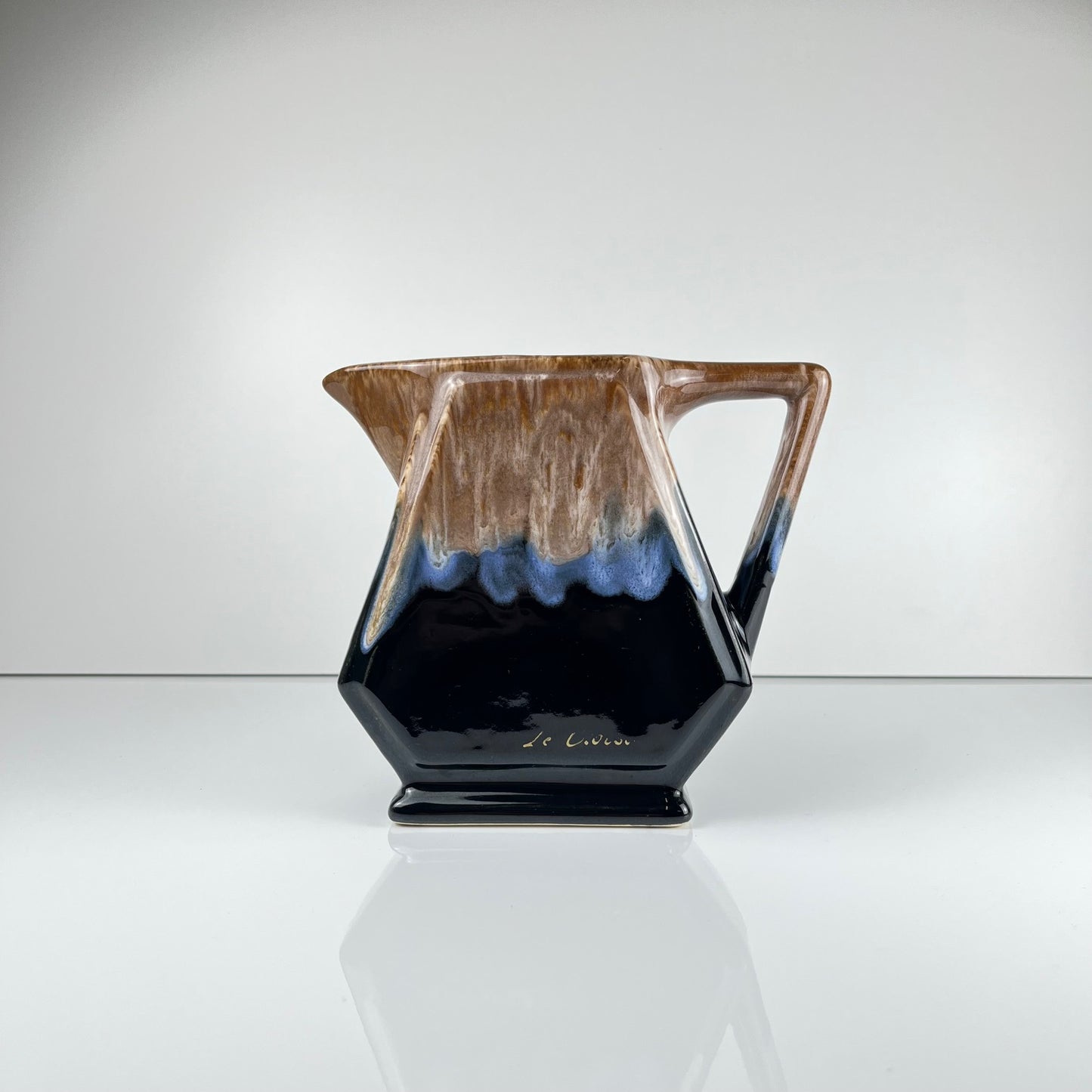 Cruche en céramique émaillé flammé, 1960, style Vallauris