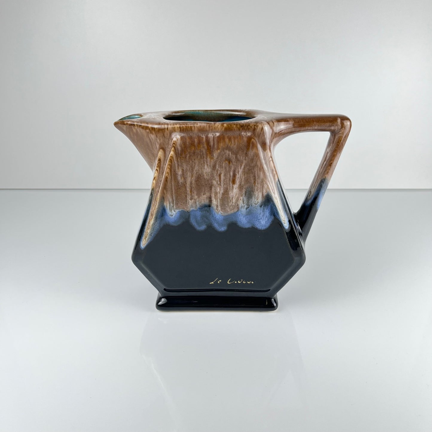 Cruche en céramique émaillé flammé, 1960, style Vallauris
