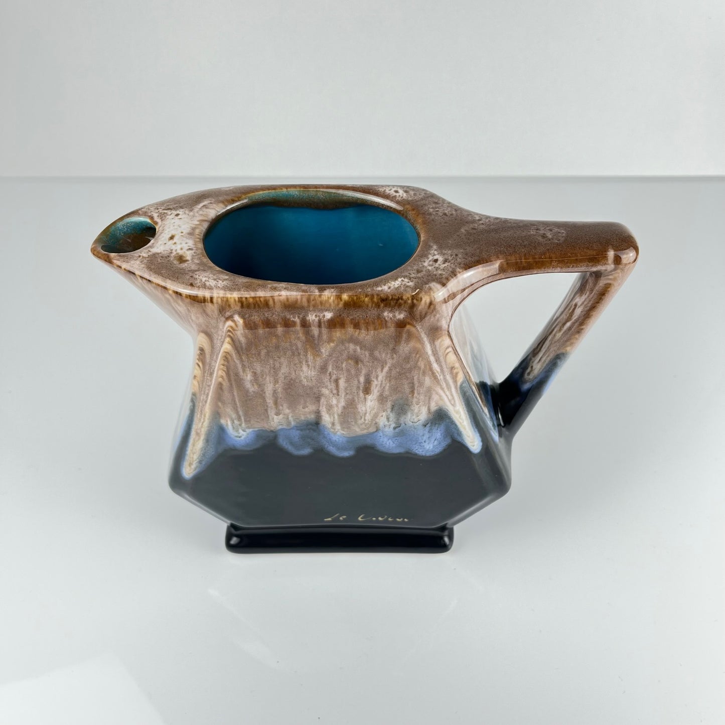 Cruche en céramique émaillé flammé, 1960, style Vallauris