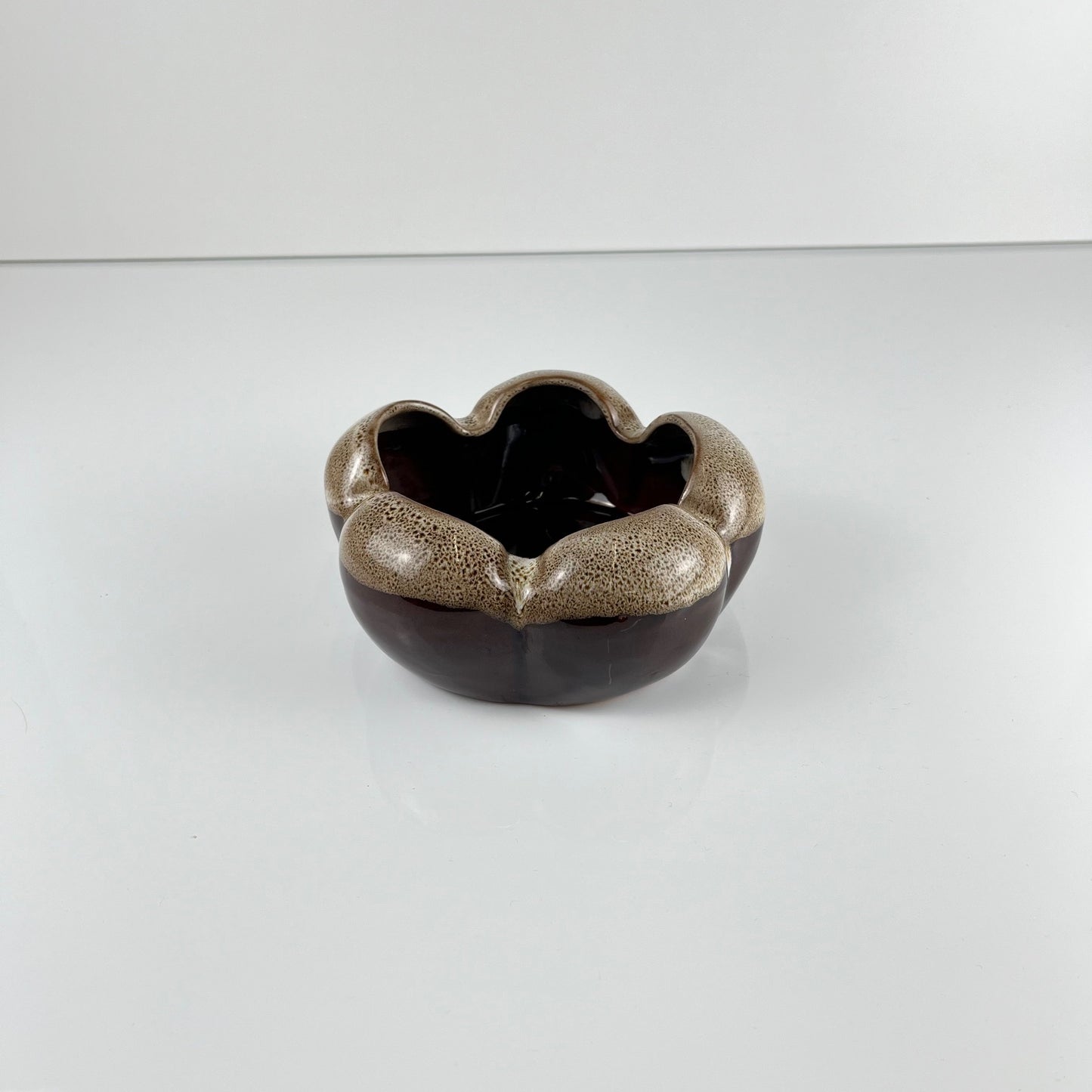 Vide-poche vintage en céramique émaillée moucheté – 1960/70