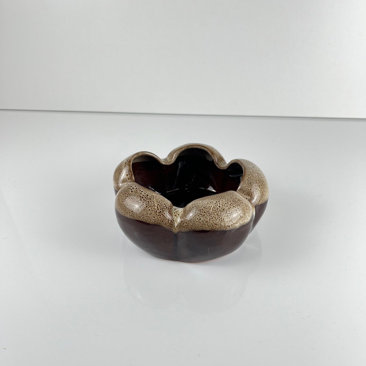 Vide-poche vintage en céramique émaillée moucheté – 1960/70