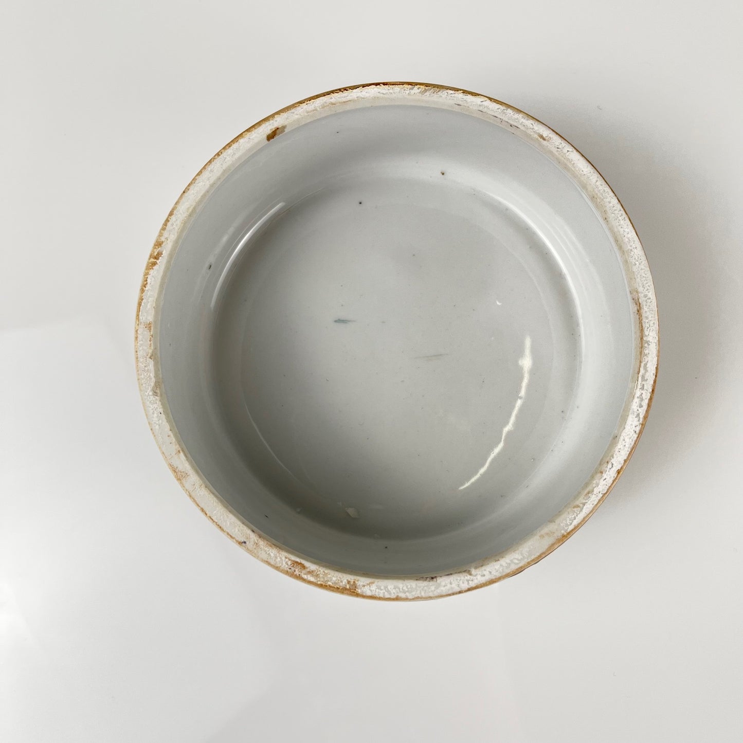 Chinese blue porcelain box with bird and flower motif, Guangxu style, 20th century
