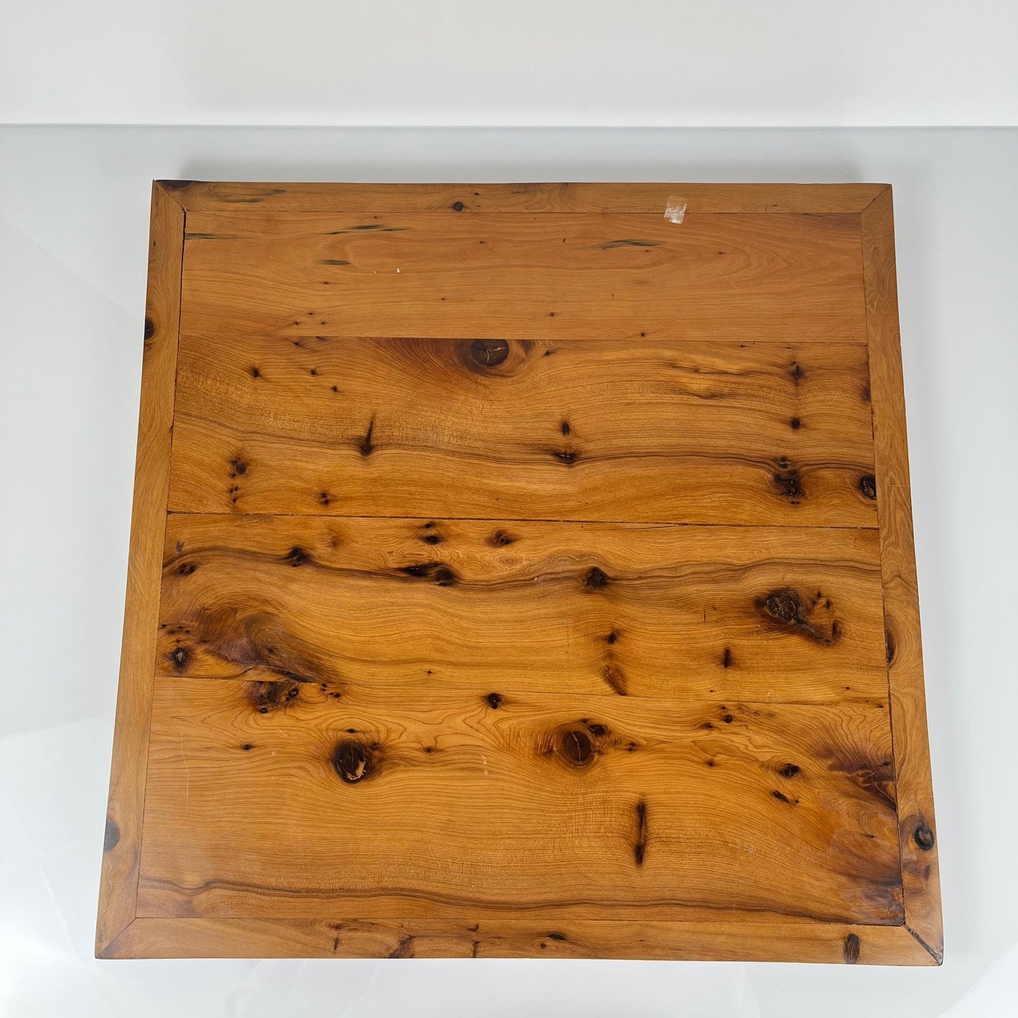 Grand Échiquier vintage artisanal en bois massif 46 cm