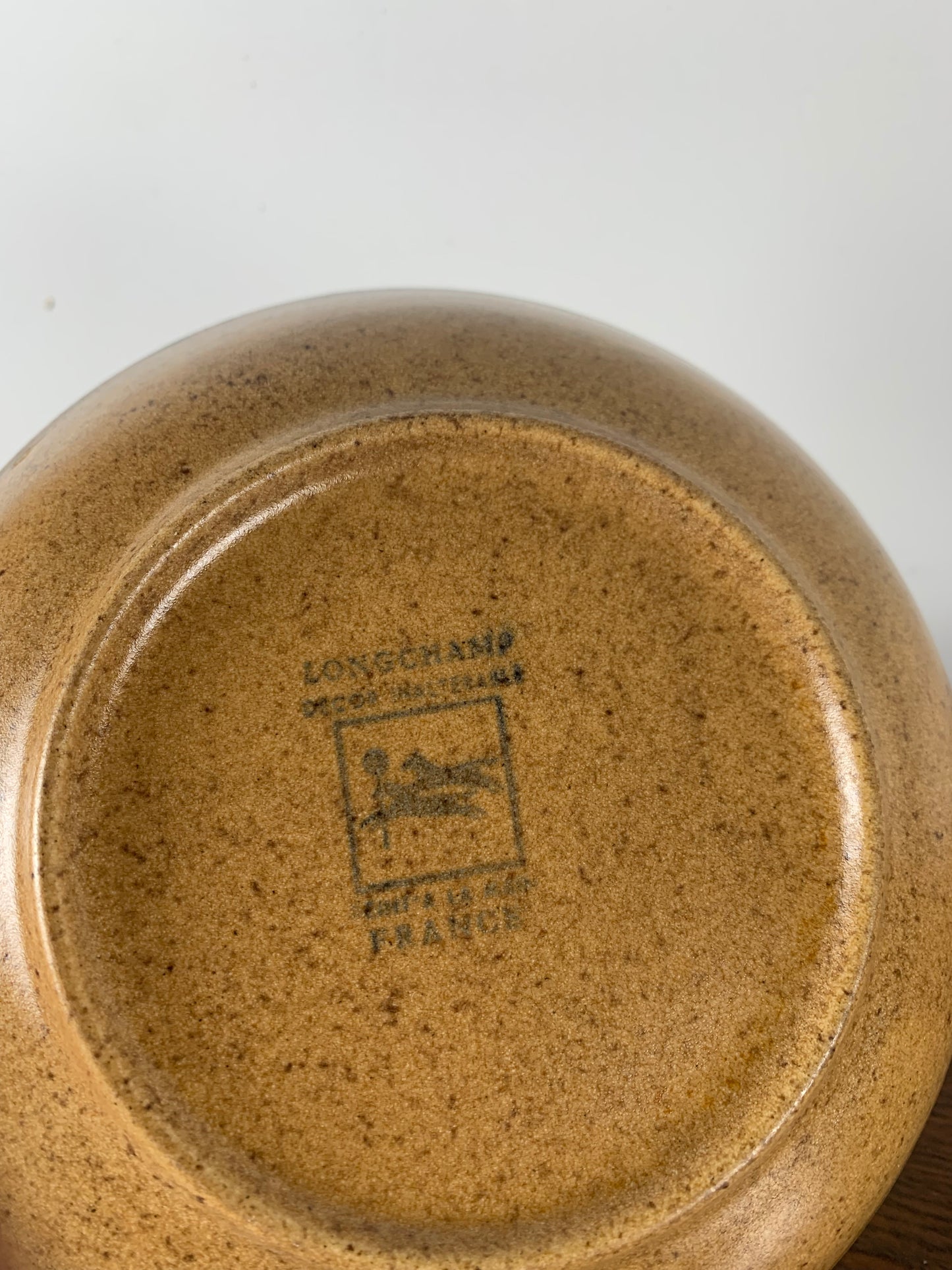 Set of 6 Longchamp glazed stoneware soup plates, 1970