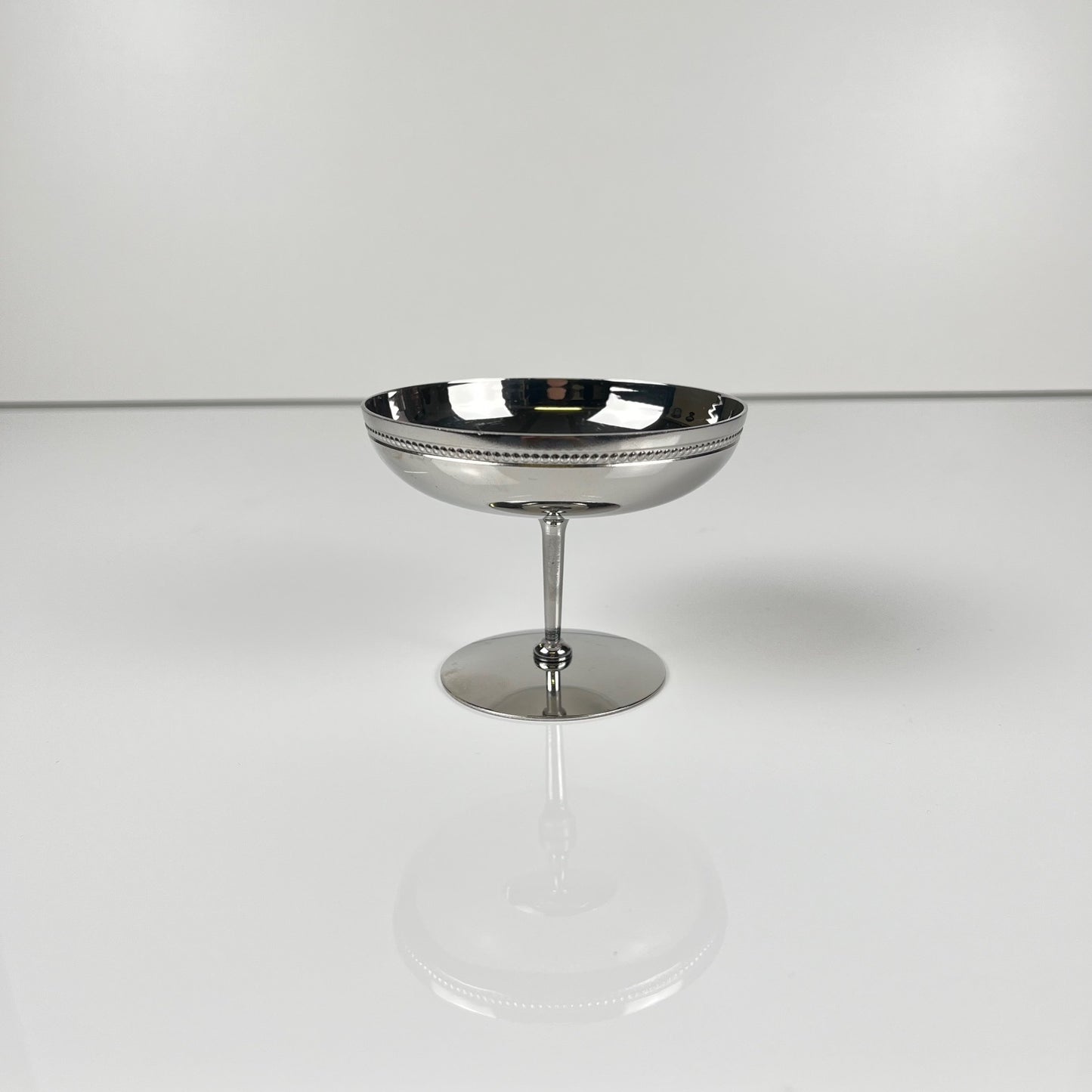 Set of 6 stainless steel ice cream cups, 1970