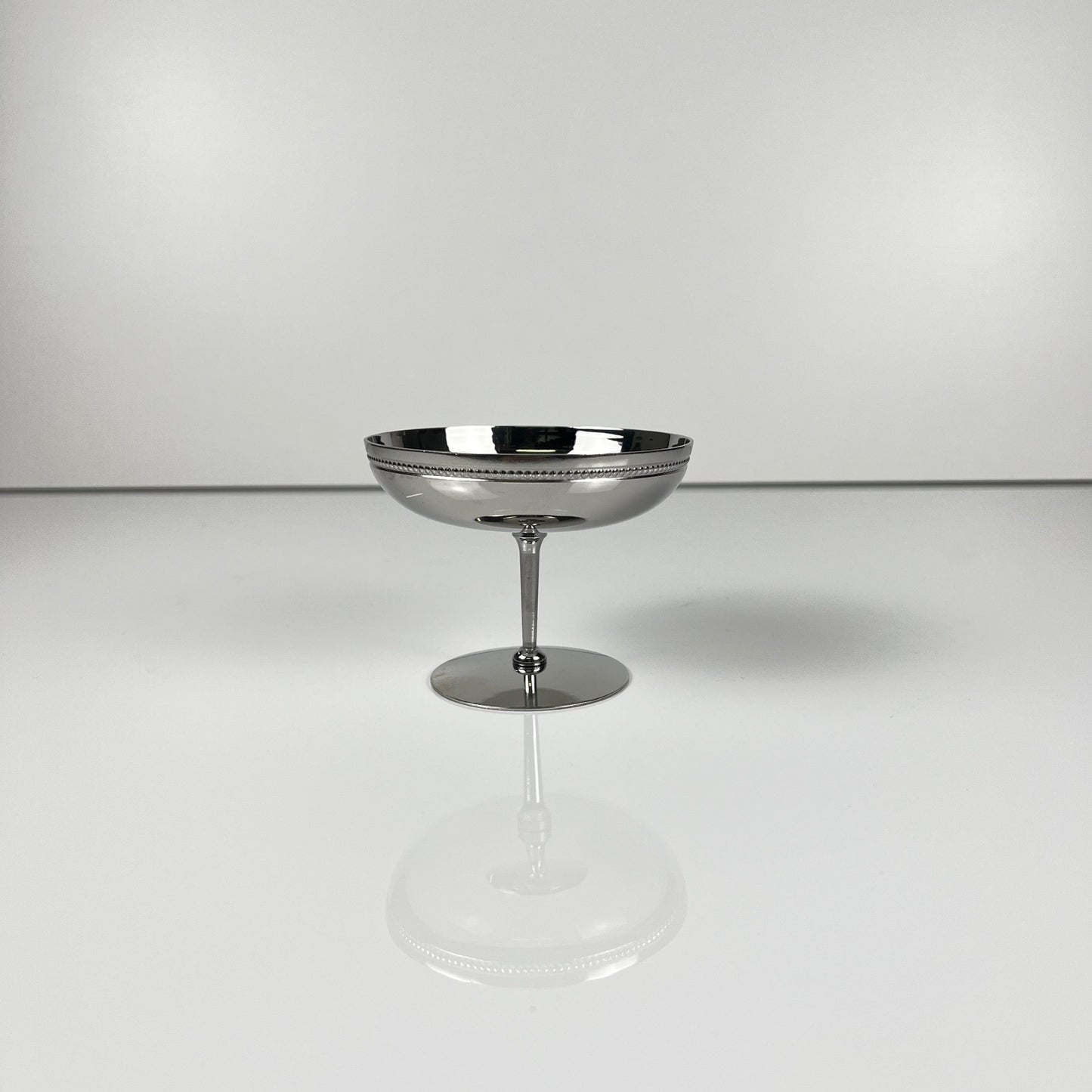 Set of 6 stainless steel ice cream cups, 1970