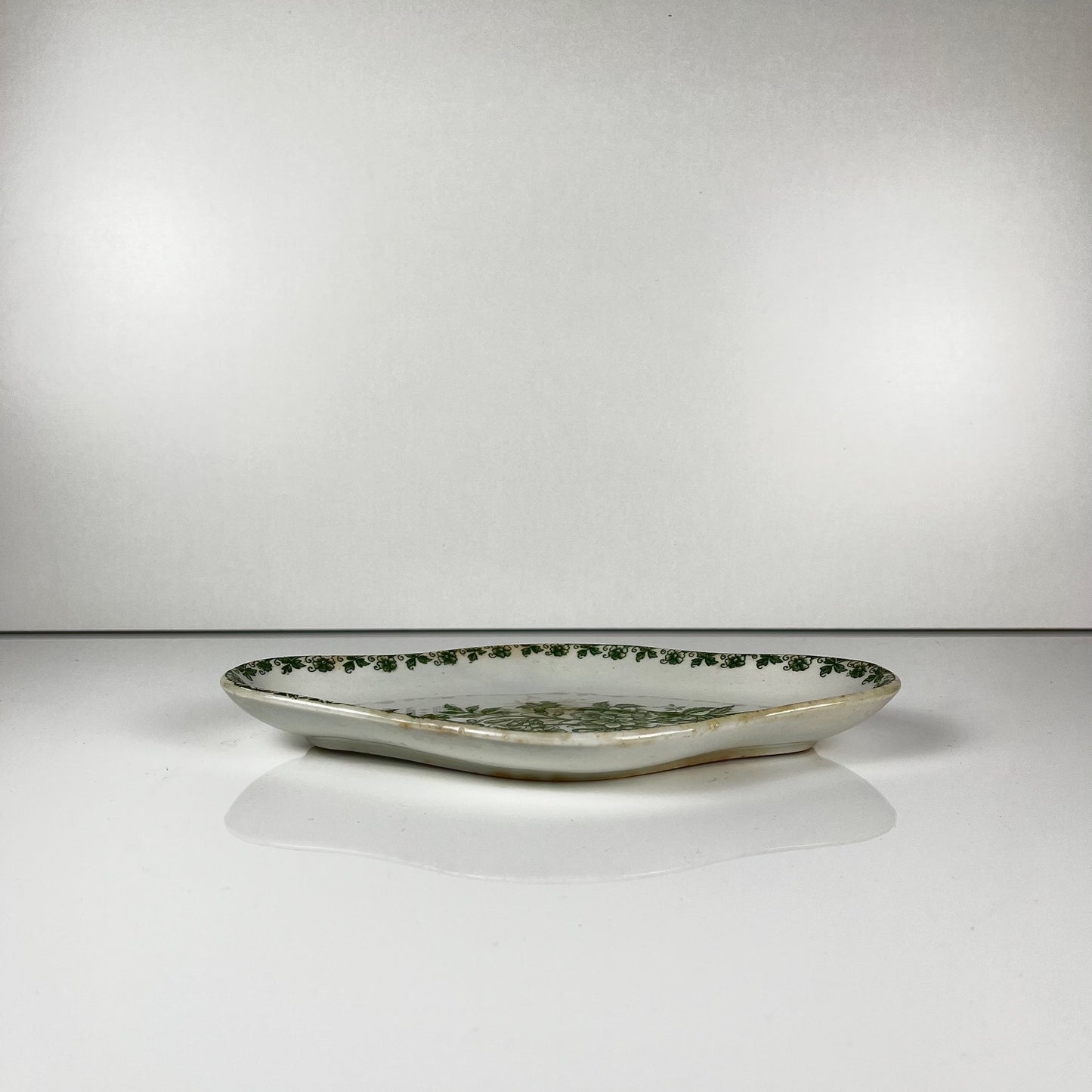 Rare "Denise" Ironstone Ravier by St Amand, green, early 20th century