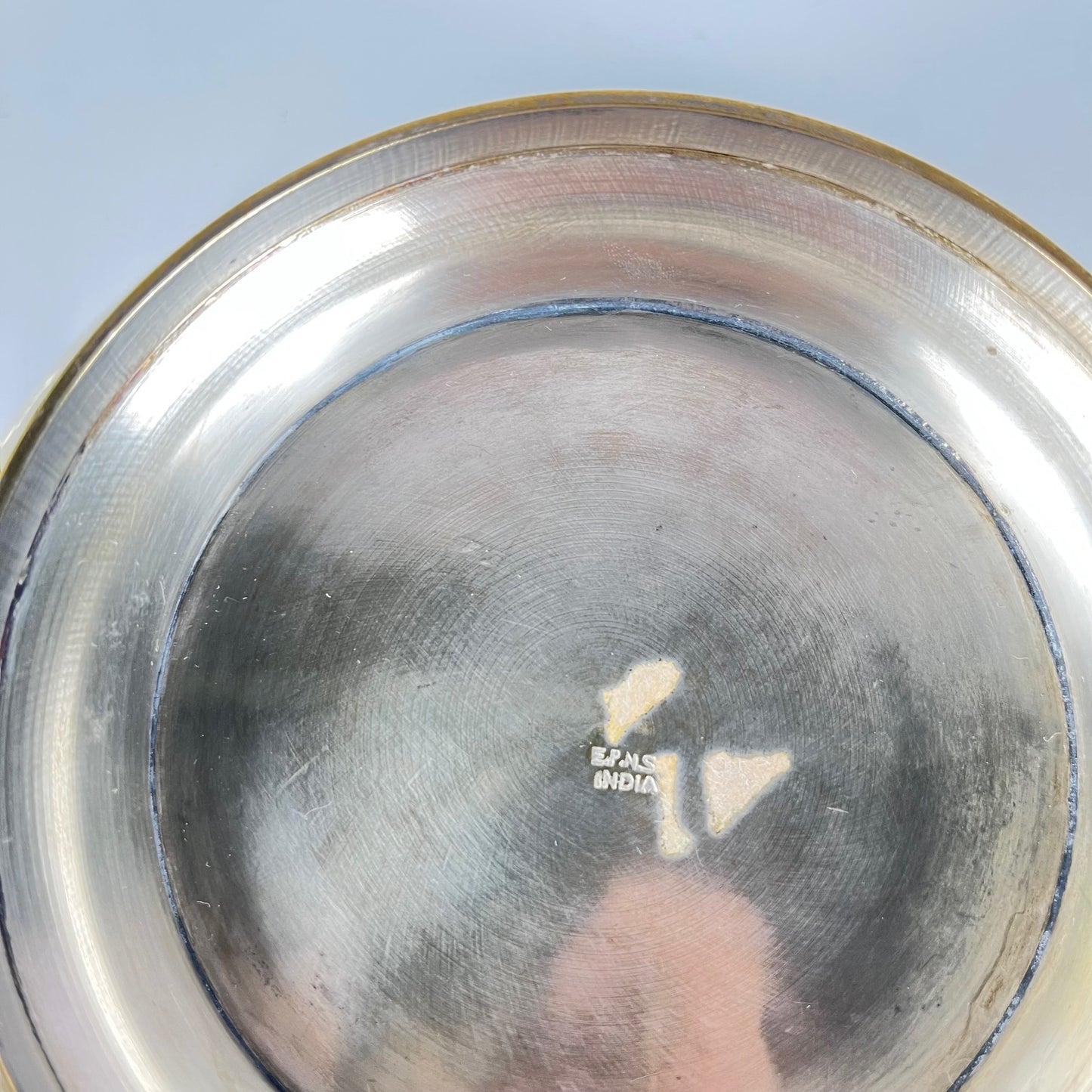 Indian cup in gold hammered metal, EPNS