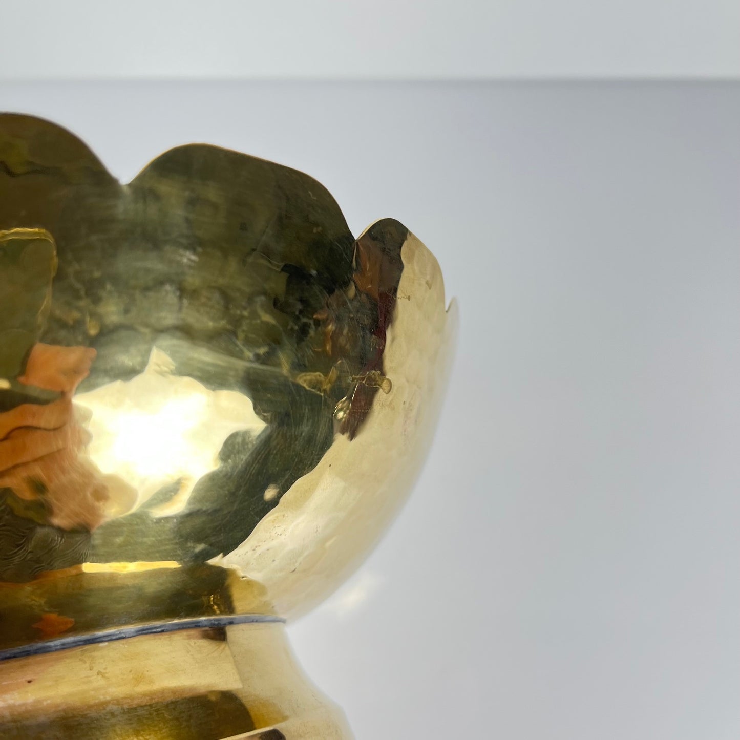 Indian cup in gold hammered metal, EPNS