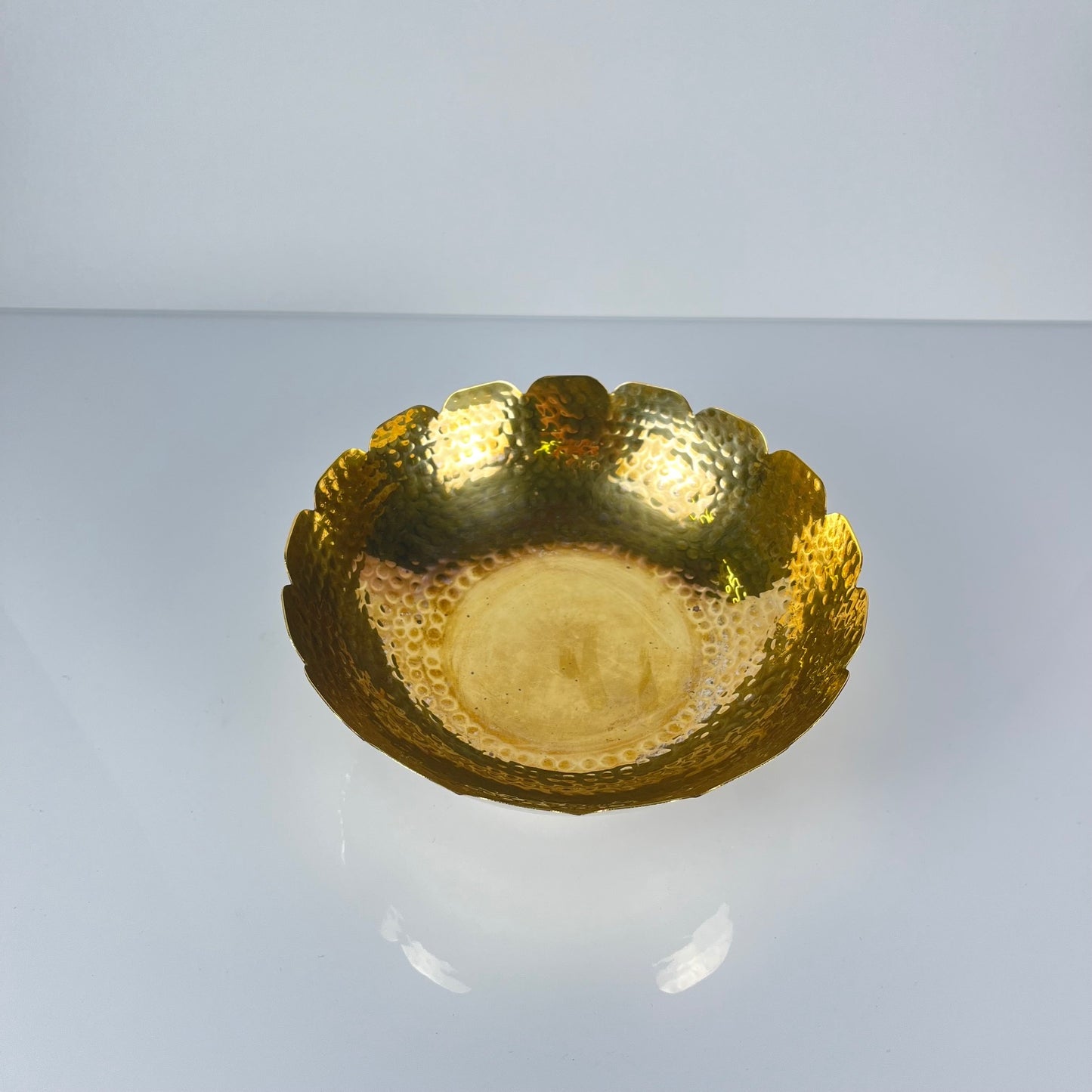 Indian cup in gold hammered metal, EPNS