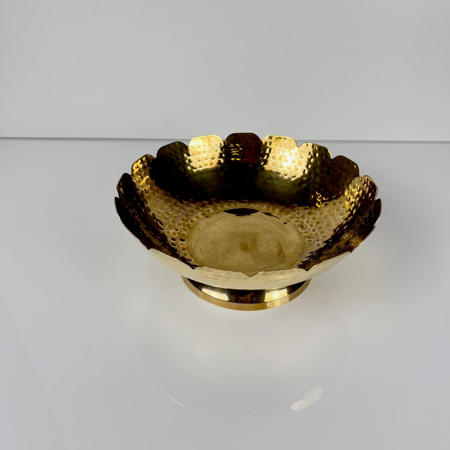 Indian cup in gold hammered metal, EPNS