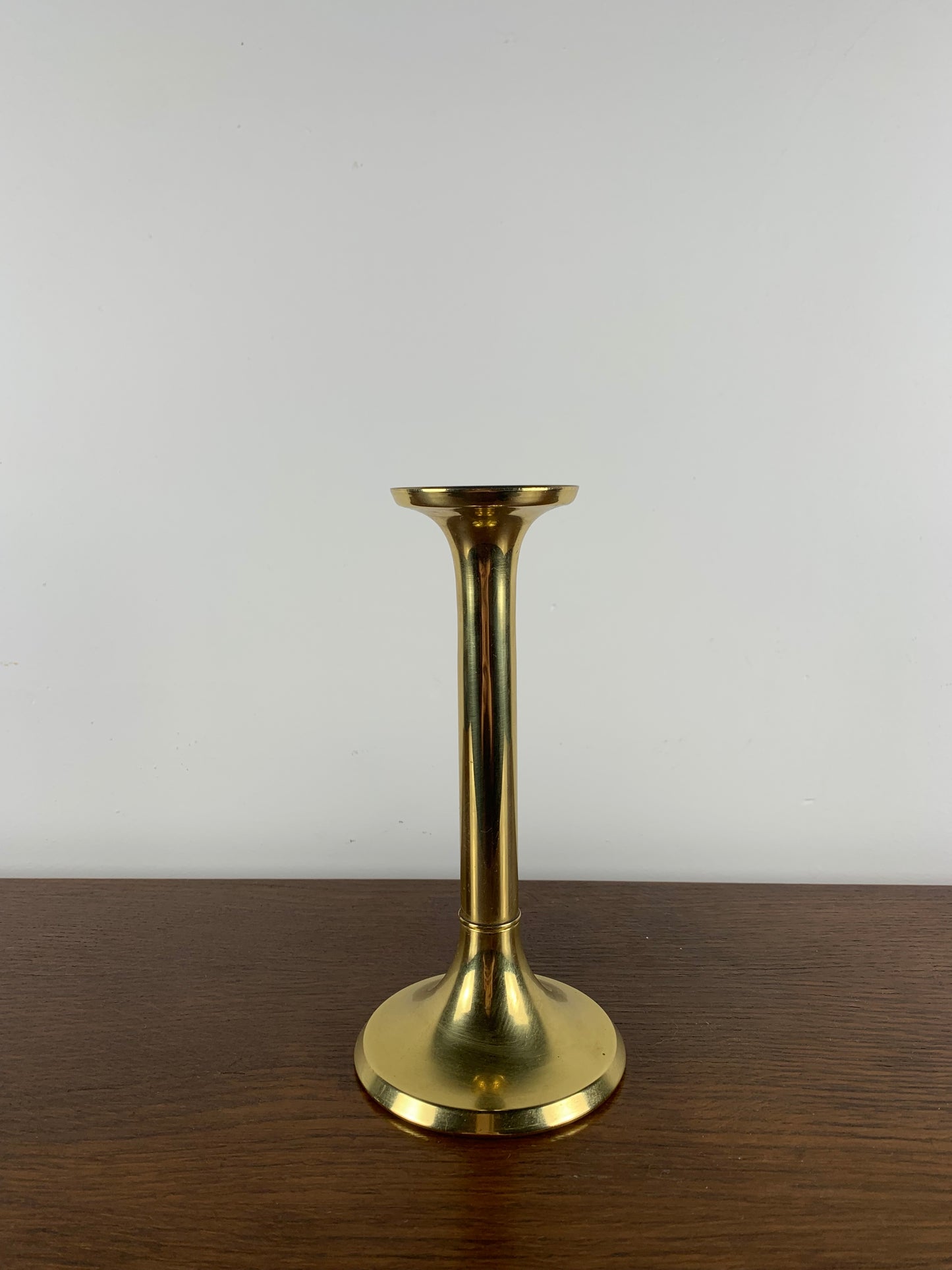 Vintage brass candle holder G.V Harnisch, Denmark