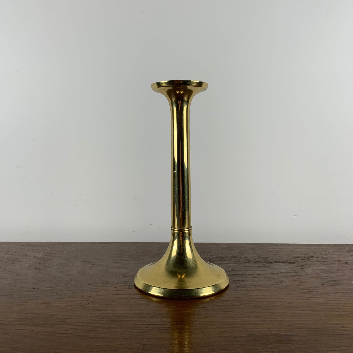 Vintage brass candle holder G.V Harnisch, Denmark