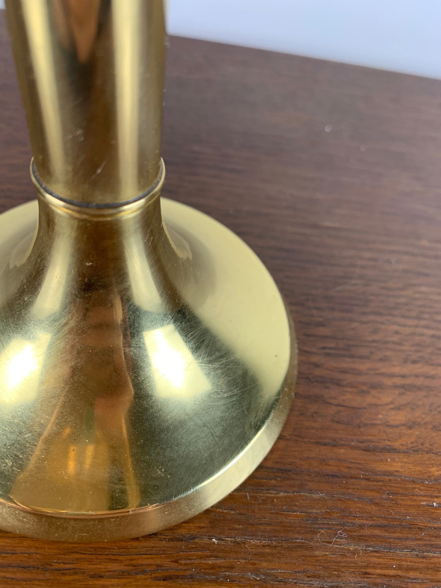 Vintage brass candle holder G.V Harnisch, Denmark