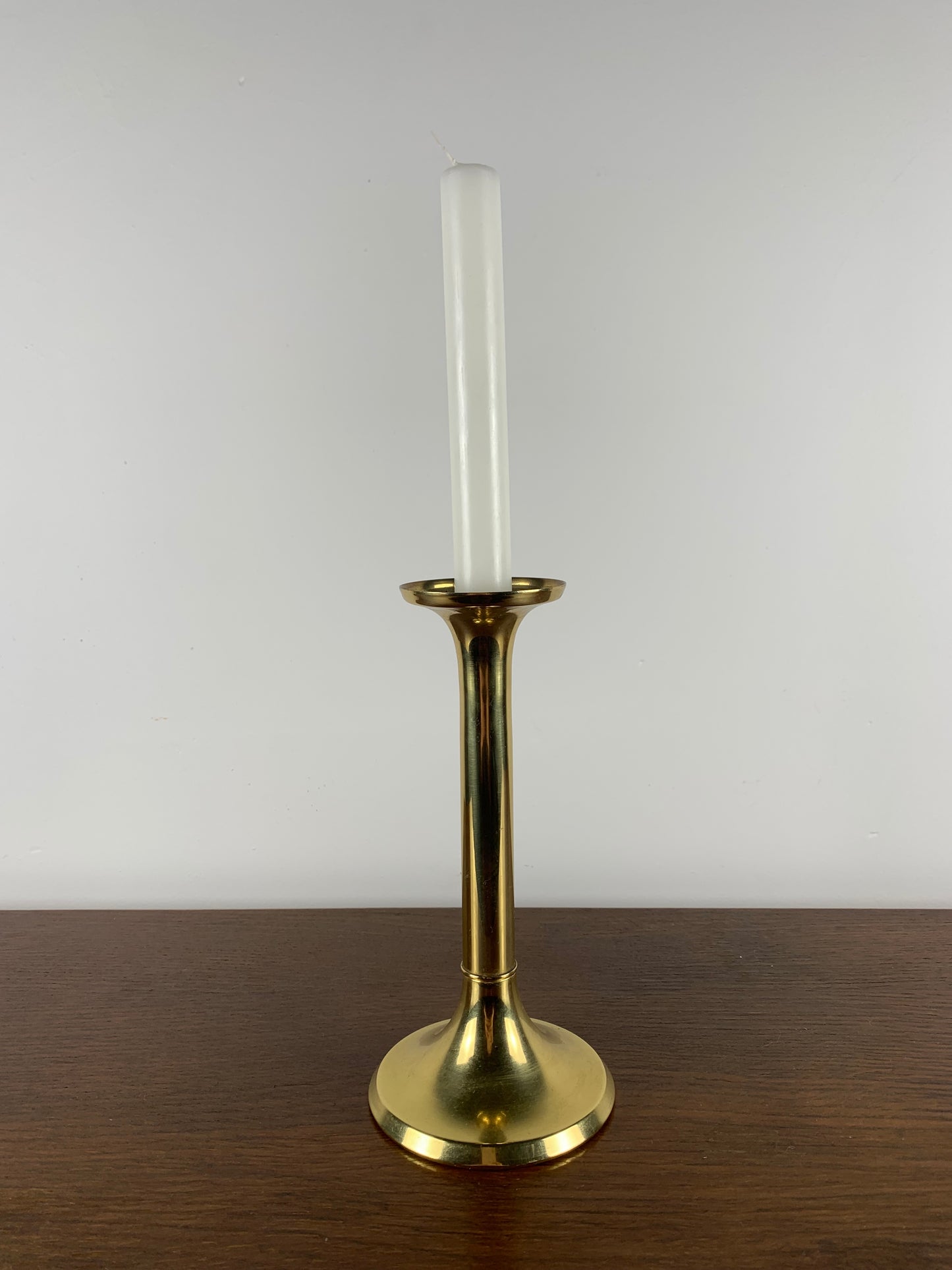 Vintage brass candle holder G.V Harnisch, Denmark