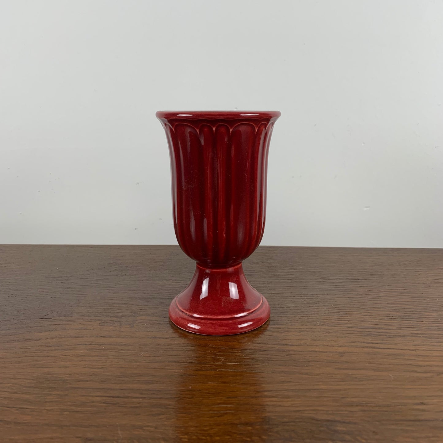 Set of 6 burgundy glazed ceramic mazagrans
