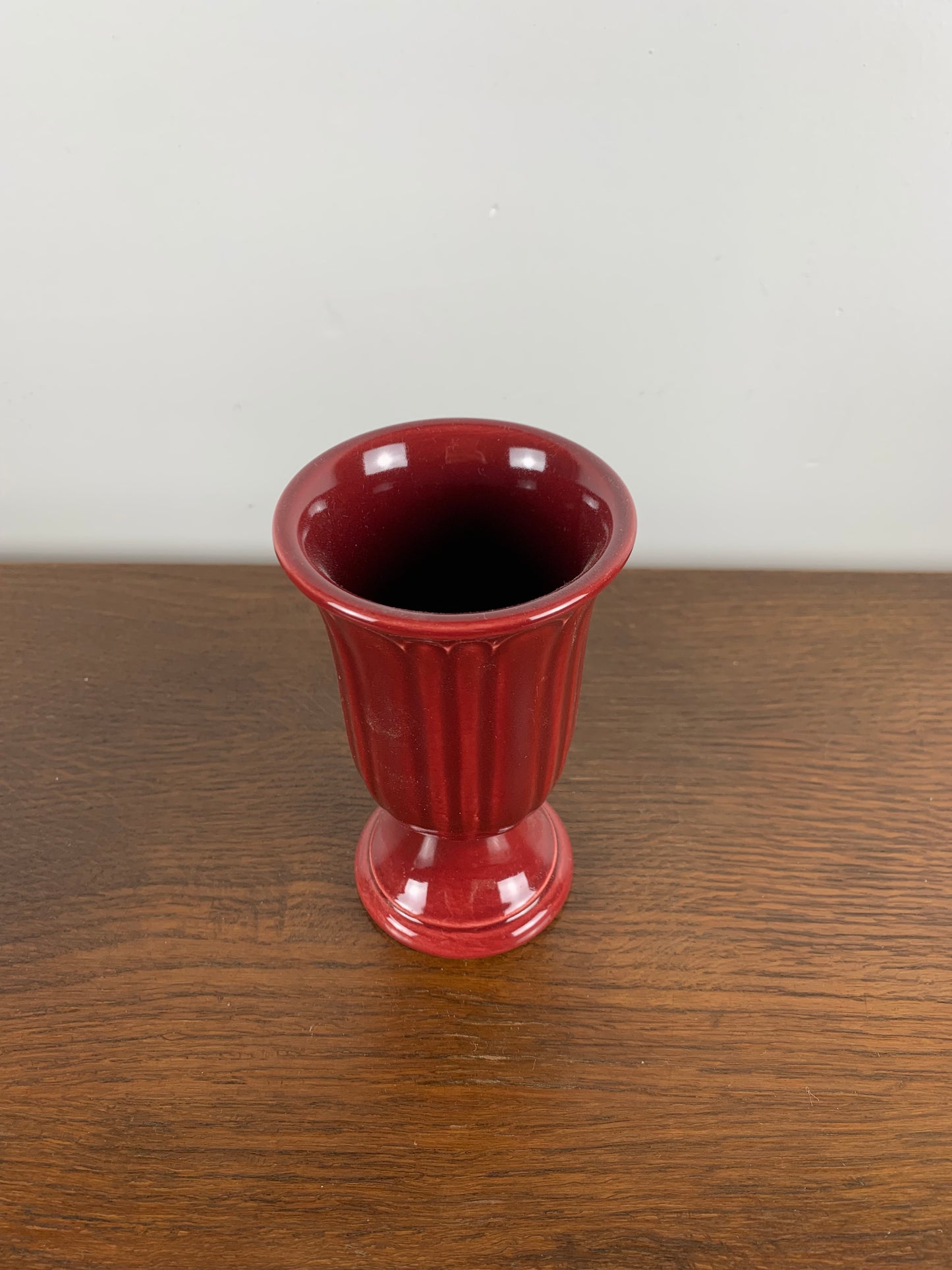 Set of 6 burgundy glazed ceramic mazagrans