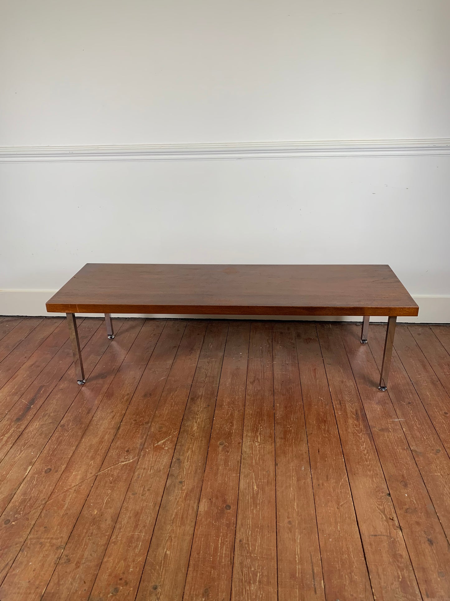 Coffee table in teak and chrome leg, 1970