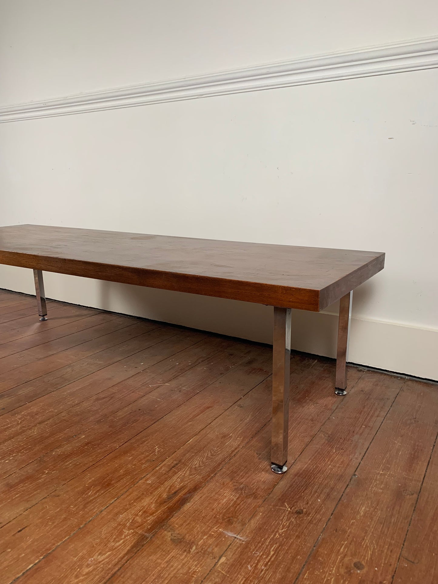 Coffee table in teak and chrome leg, 1970