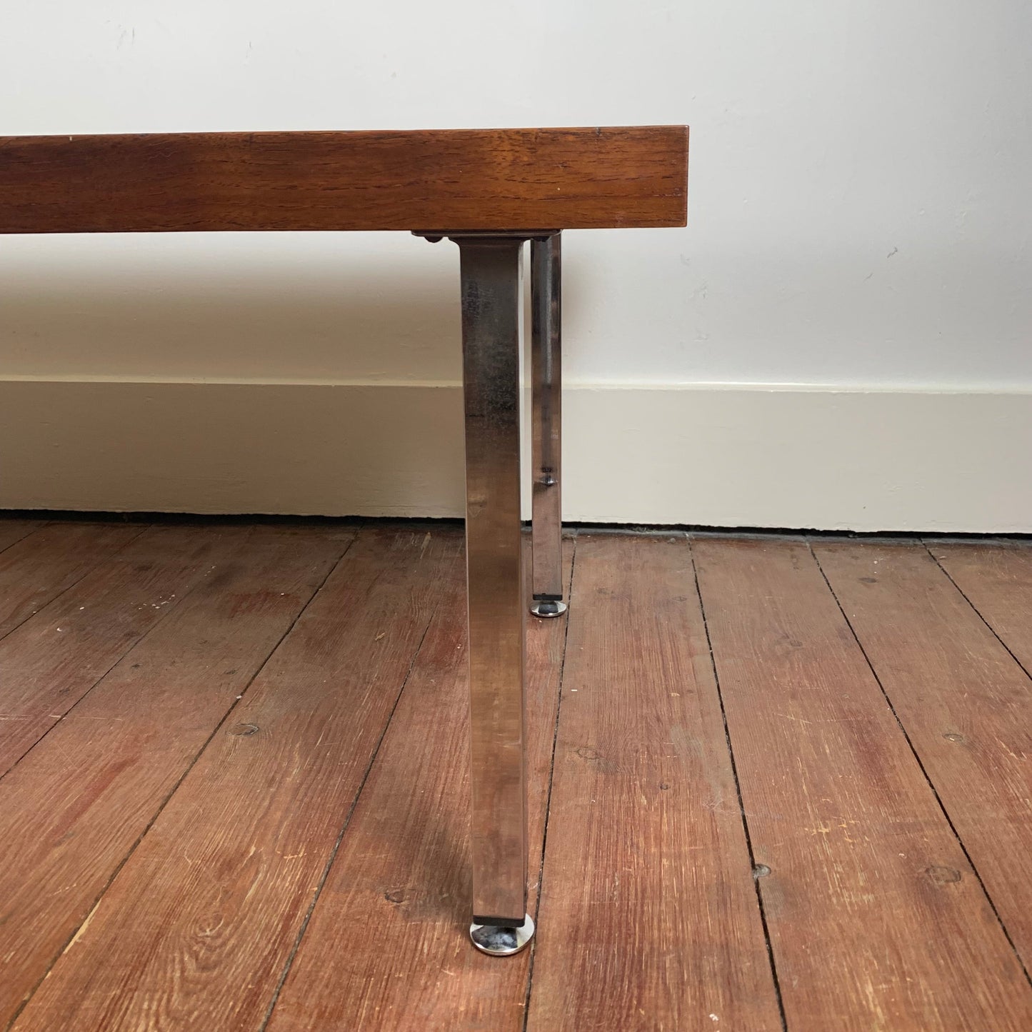 Coffee table in teak and chrome leg, 1970