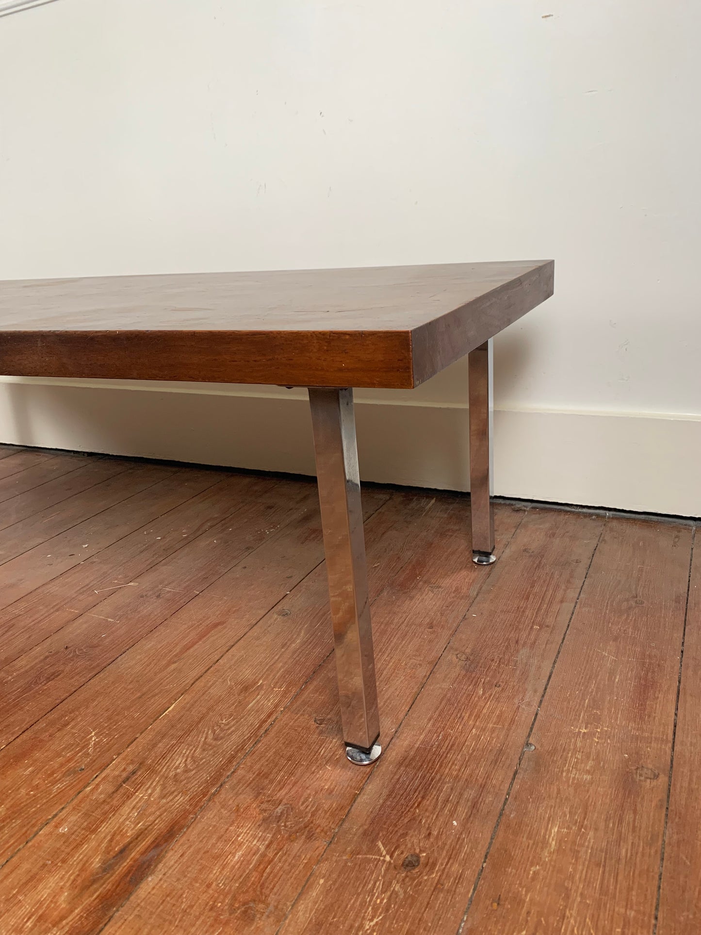 Coffee table in teak and chrome leg, 1970