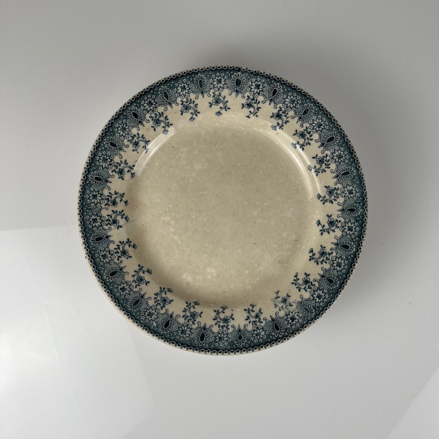 Compotier bas Terre de fer bleu, Jules Etienne, Paris, XIXeme s.