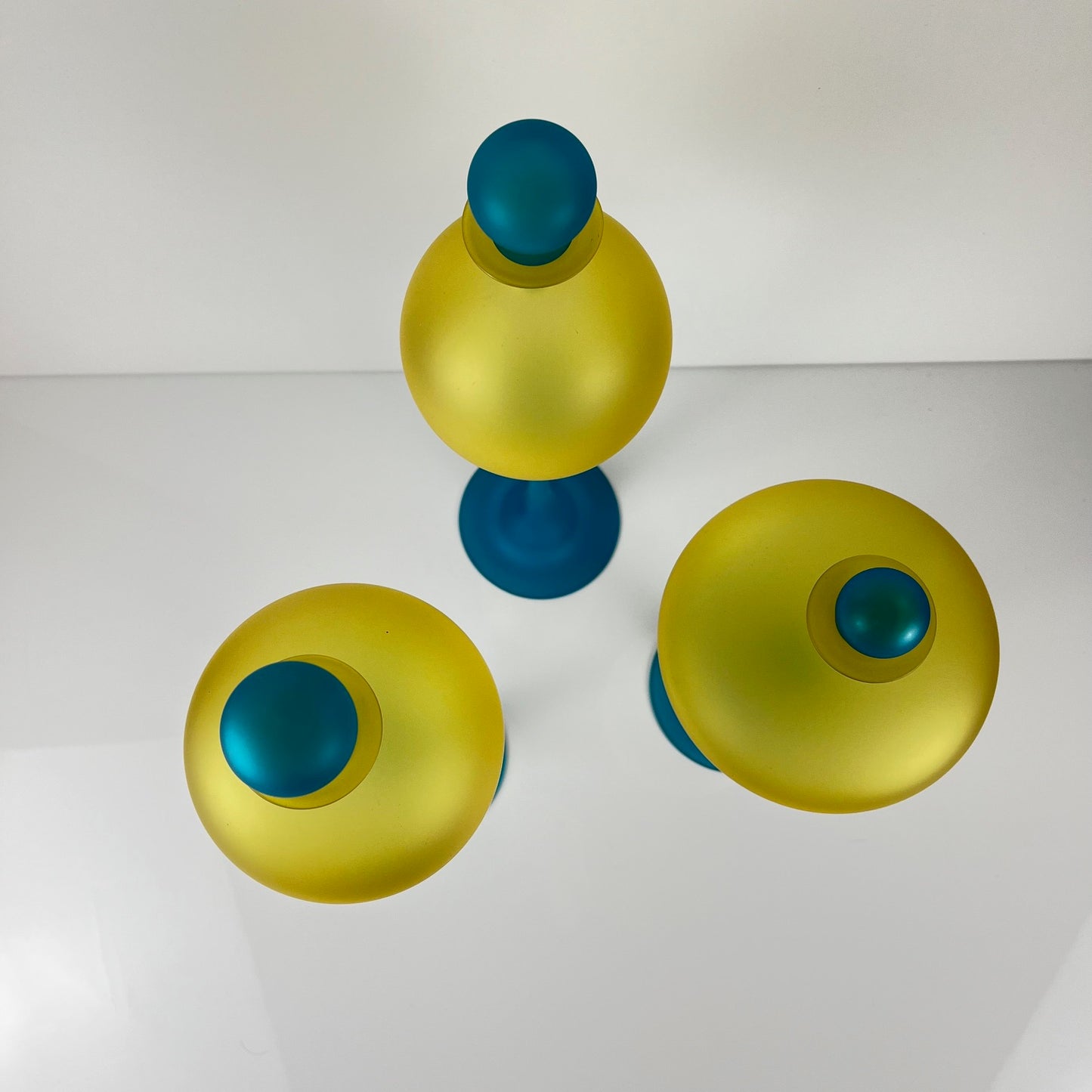 Set de 3 vases sculpturaux en verre de Murano par Cesare Toffolo, Italie, 1990s