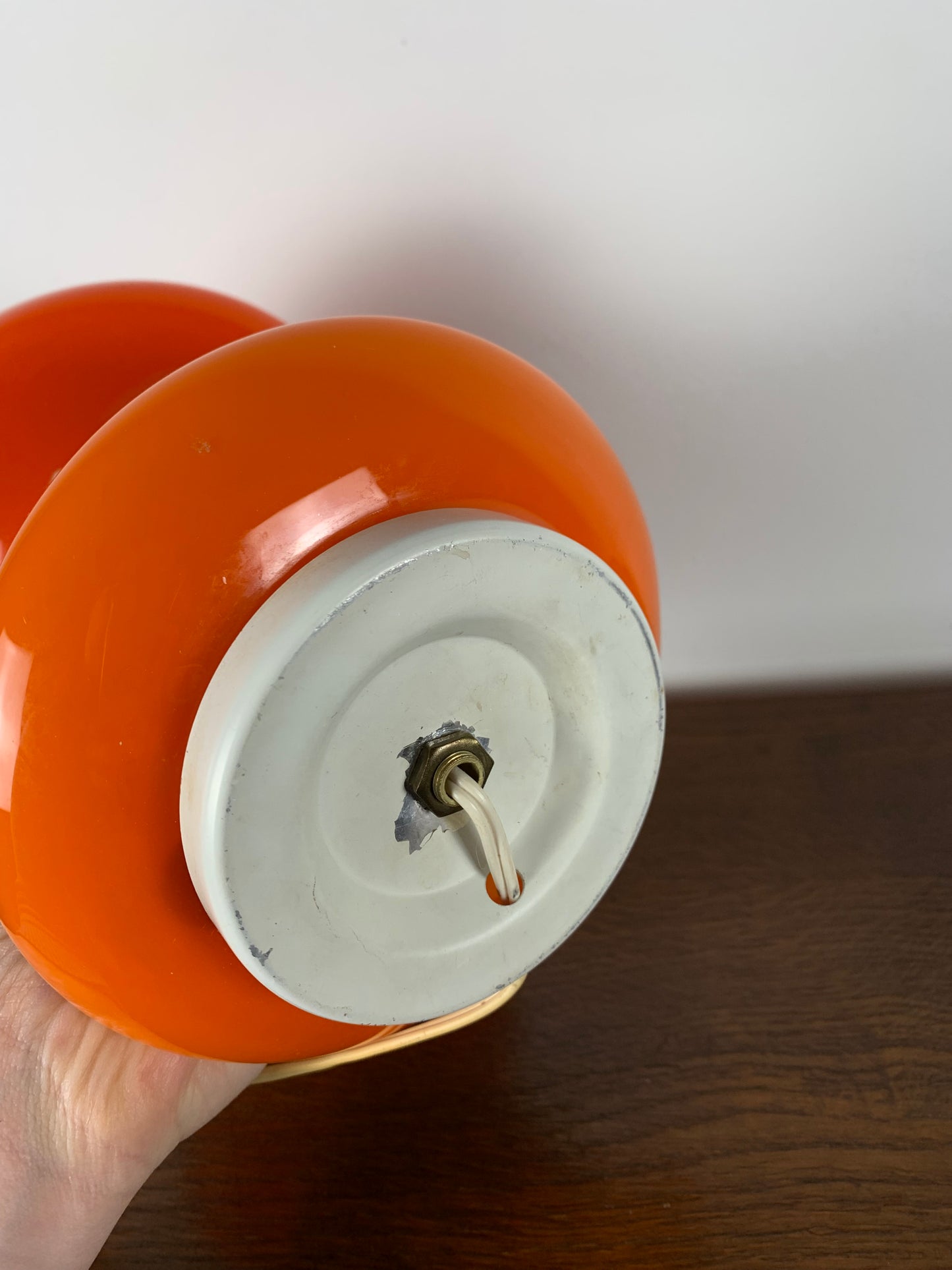 Lampe champignon space age orange, 1970s
