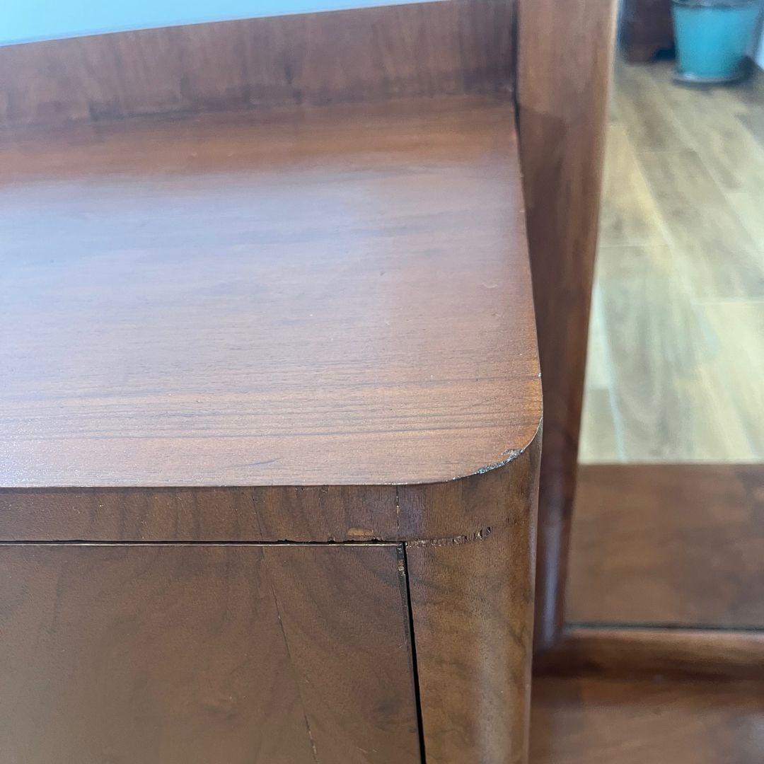 Coiffeuse - Meuble d'entrée en placage noyer, 1940