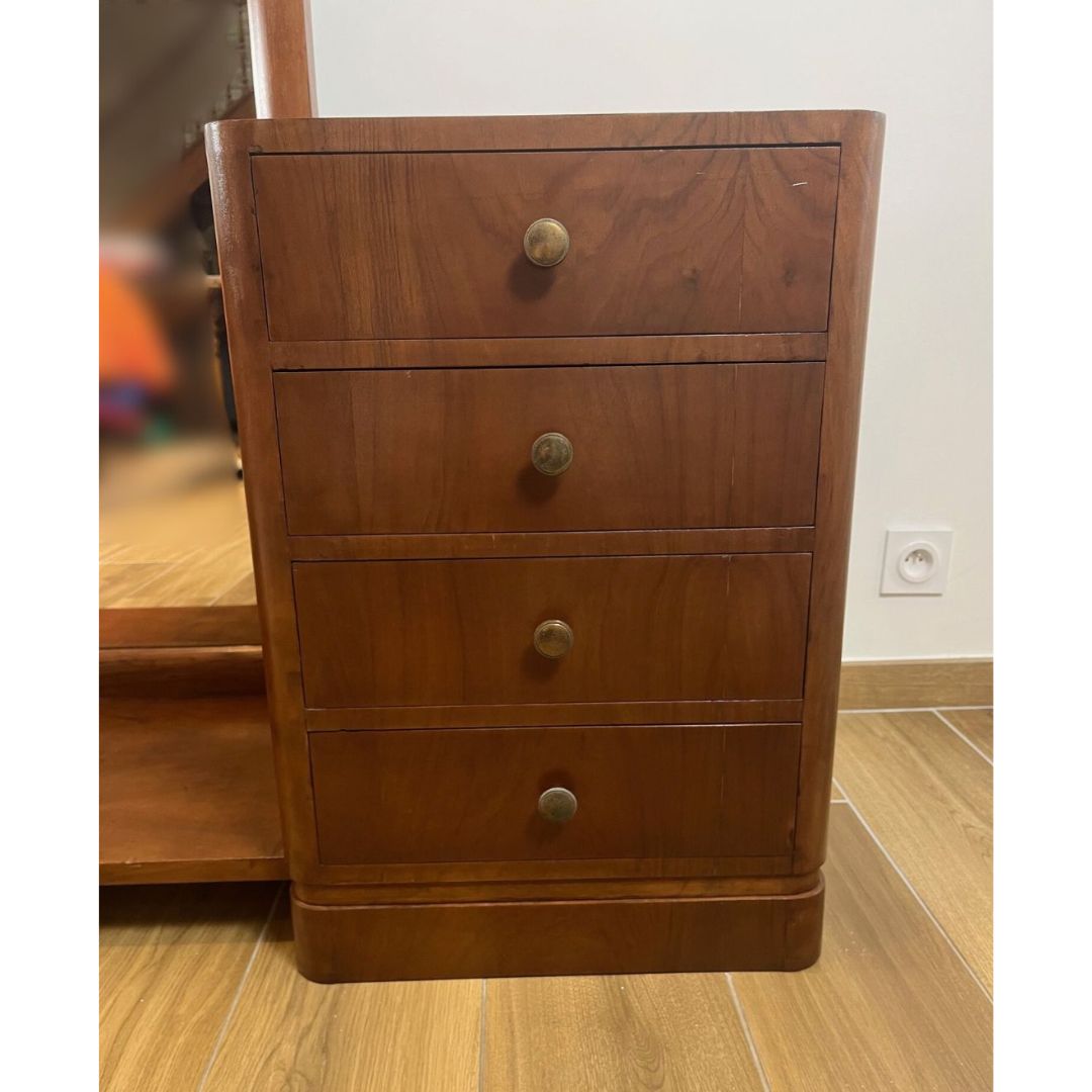 Coiffeuse - Meuble d'entrée en placage noyer, 1940