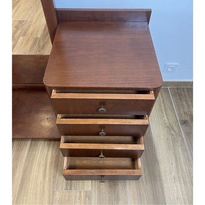 Coiffeuse - Meuble d'entrée en placage noyer, 1940