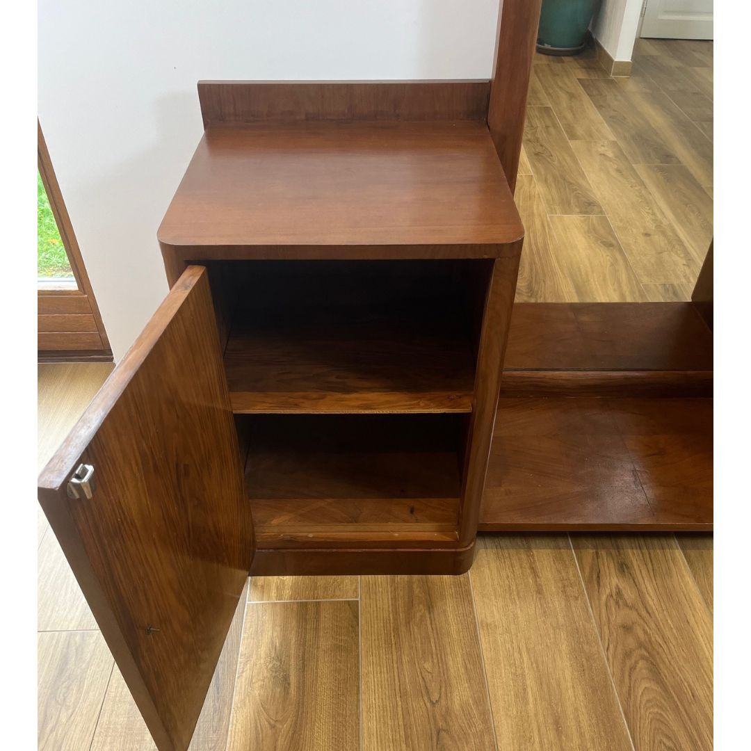 Coiffeuse - Meuble d'entrée en placage noyer, 1940