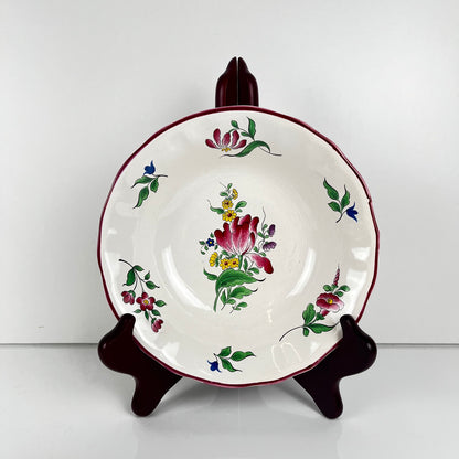 Set de 6 coupelles, Modèle Réverbère par KG Lunéville, motif tulipe & rose