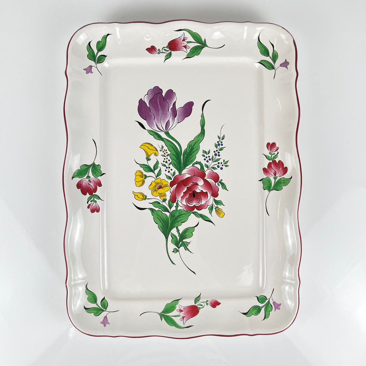 Plat rectangulaire Modèle Réverbère par KG Lunéville