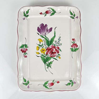 Plat rectangulaire Modèle Réverbère par KG Lunéville