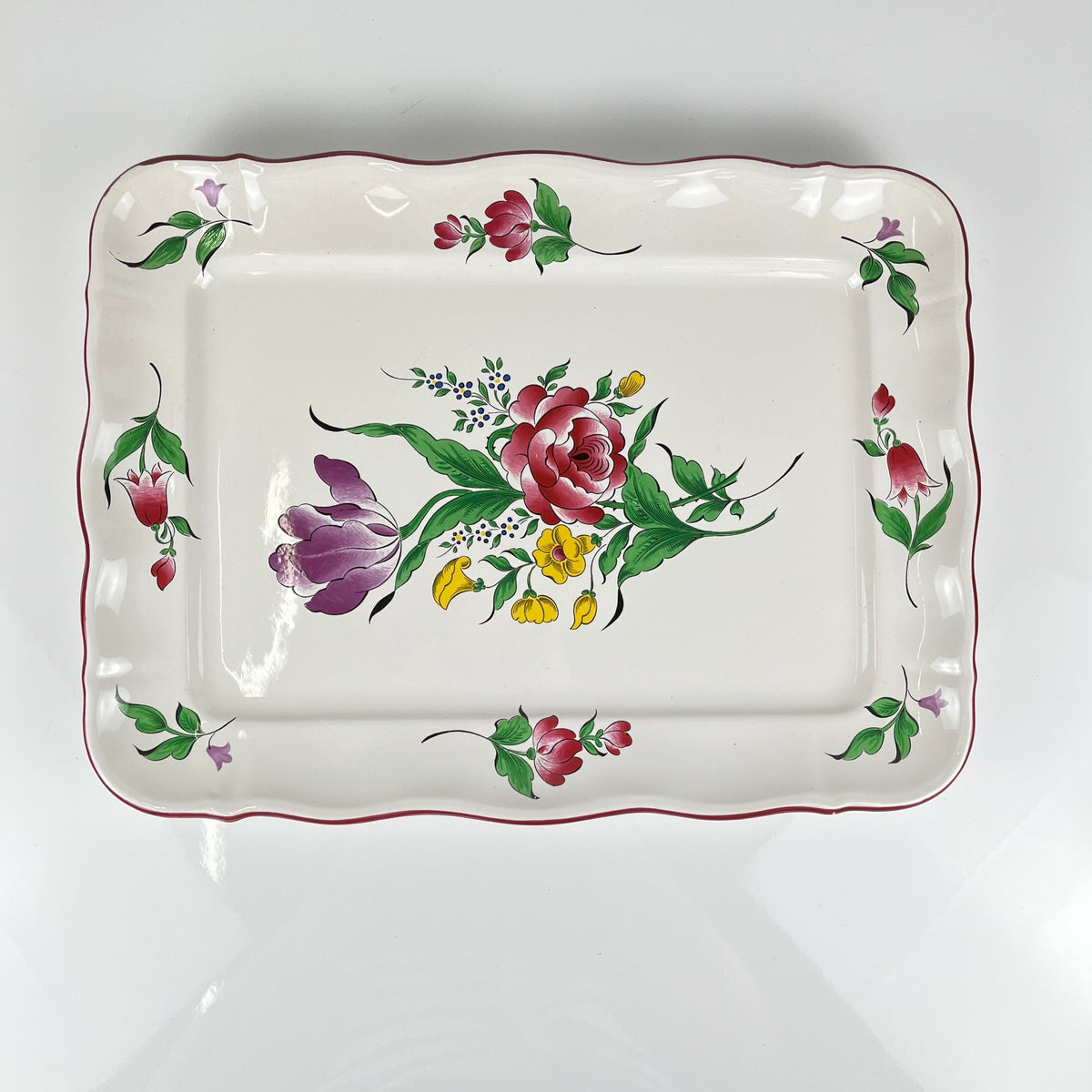 Plat rectangulaire Modèle Réverbère par KG Lunéville