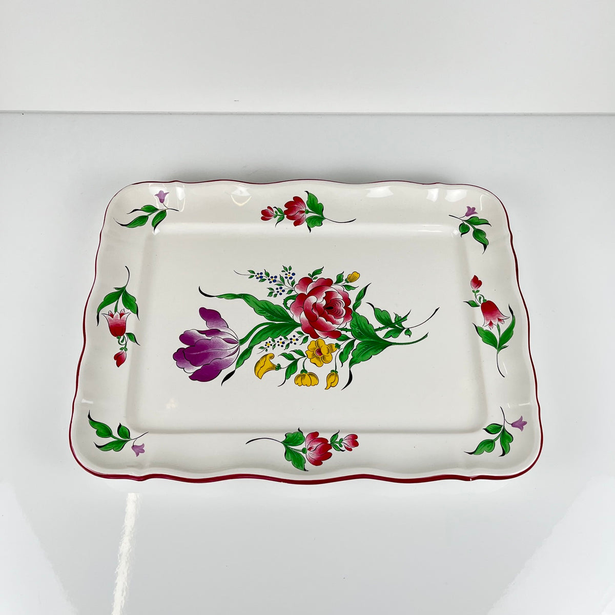 Plat rectangulaire Modèle Réverbère par KG Lunéville