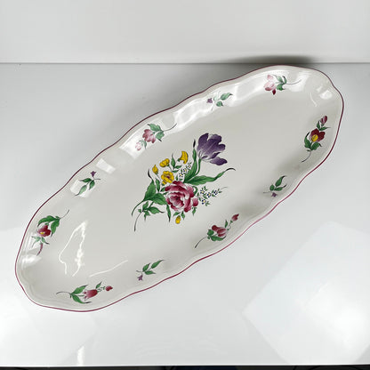 Large fish platter, Réverbère model, by KG Lunéville