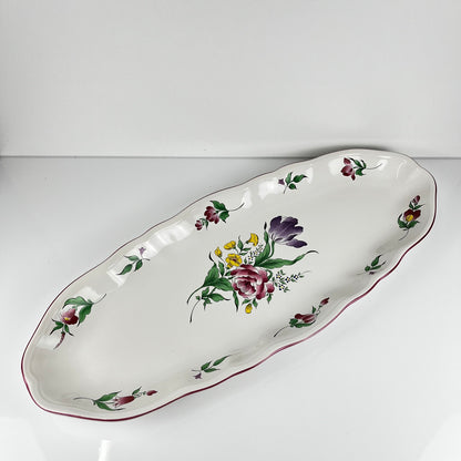 Large fish platter, Réverbère model, by KG Lunéville