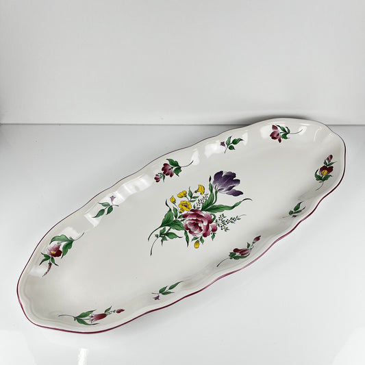 Grand plat à poisson modèle Réverbère par KG Lunéville
