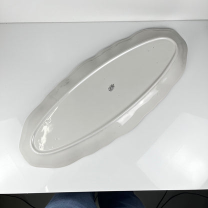 Large fish platter, Réverbère model, by KG Lunéville