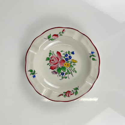 Ashtray, Réverbère model by KG Lunéville, rose pattern